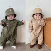 2022【秋冬新作】韓国風子供服 洋式 ベビー服 女の子 男の子 シンプル 連体服+帽子