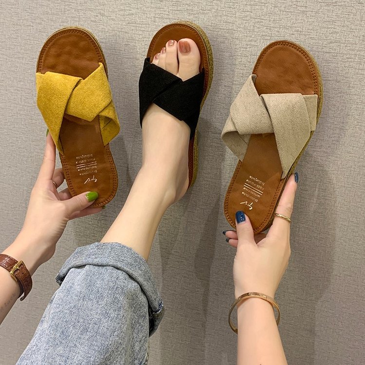 新作　サンダル　スリッパ　ペタンコ靴　レディース　韓国ファッション　夏　春　