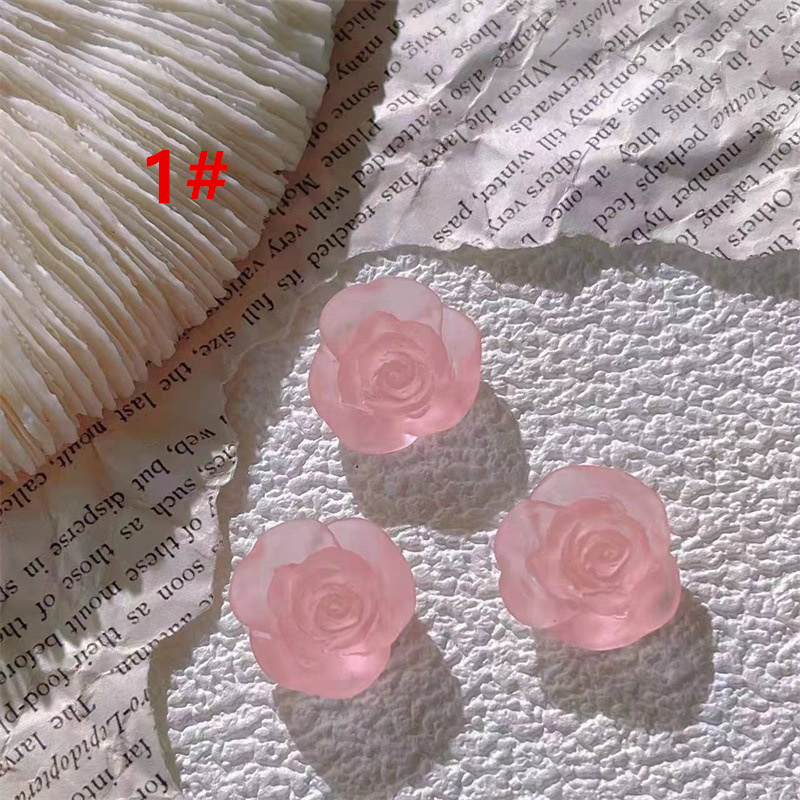 クリアなバラ お花 樹脂パーツ デコパーツ DIYパーツ 手芸