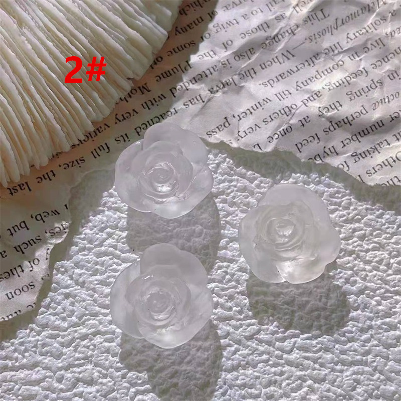 クリアなバラ お花 樹脂パーツ デコパーツ DIYパーツ 手芸