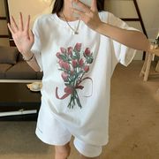 【2022夏服】韓国風レディース服　 トップス 　シンプル　おしゃれ　半袖　Tシャツ　