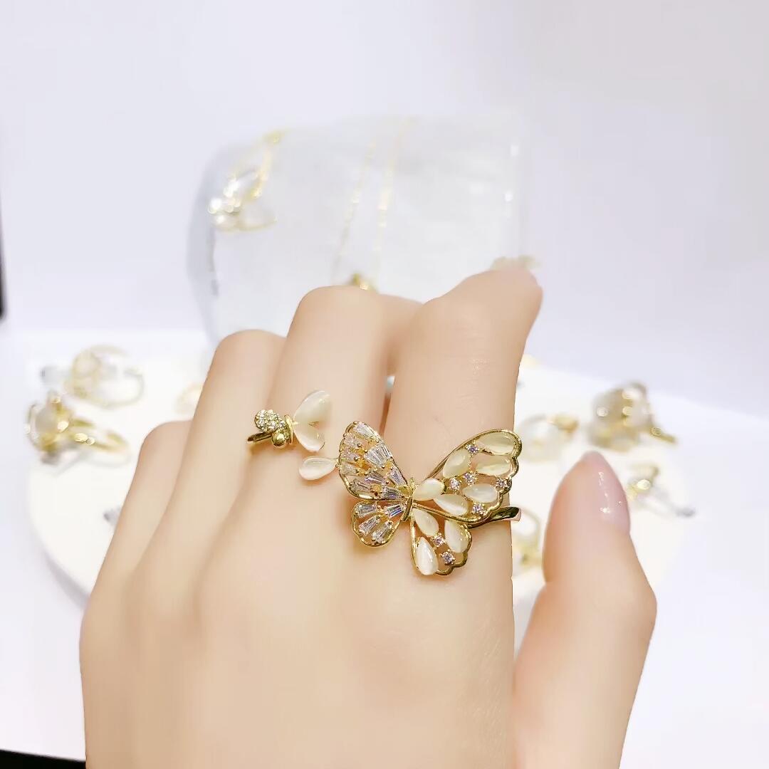 バタフライリング指輪蝶リング指輪韓国ファッションリング指輪韓国アクセサリー指輪