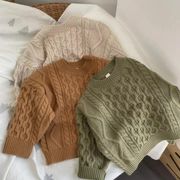 ベビー服  キッズ服   ファッション   ニットセーター  トップス  韓国風子供服   全3色