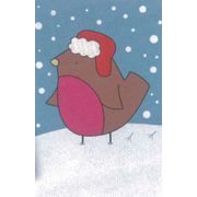 ミニカード クリスマス「クリスマスの鳥」メッセージカード