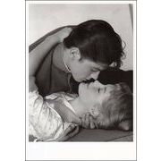 ポストカード モノクロ写真「ロミー・シュナイダーとアラン・ドロン」「恋ひとすじに」（映画）