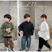 2022秋冬新作 韓国子供服   長袖 トップス  ファッション シャツ ベビー服  男の子  3色 90-150