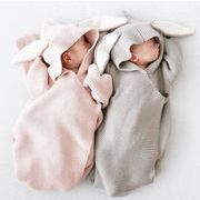 2021春夏新作 子供服 ベビー服 赤ちゃん 新生児 ブランケット 寝袋 カバーオール 出産祝い ウサギ うさ耳