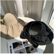 　麦わら帽子　サンバイザー　日焼け止め　uvカット　気質　韓国ファッション
