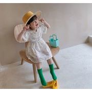 2022春夏新作 ベビー服 チュール カバーオール 女の子 夏服 ワンピース 半袖  韓国子供服 2色
