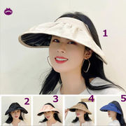 UVカット サンバイザー 帽子 ハット 小顔効果 日よけ帽子 紫外線対策 2way 日焼け防止