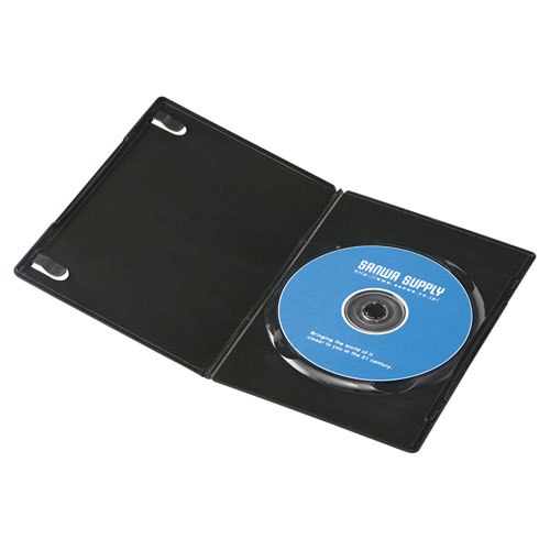 サンワサプライ スリムDVDトールケース(1枚収納・10枚セット・ブラック) DVD-TU