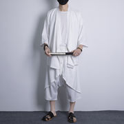 トップス ボトムス 上下セット 中国風 ナショナルスタイル 漢服 メンズ 薄い 古代スタイル