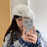 ベレー帽　レディース　帽子　韓国ファッション　秋　冬　ファー帽子
