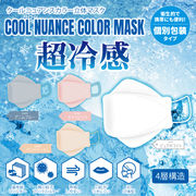 【決算セール2022対象商品】【30枚入】クールニュアンスカラー立体マスク　サンドベージュ