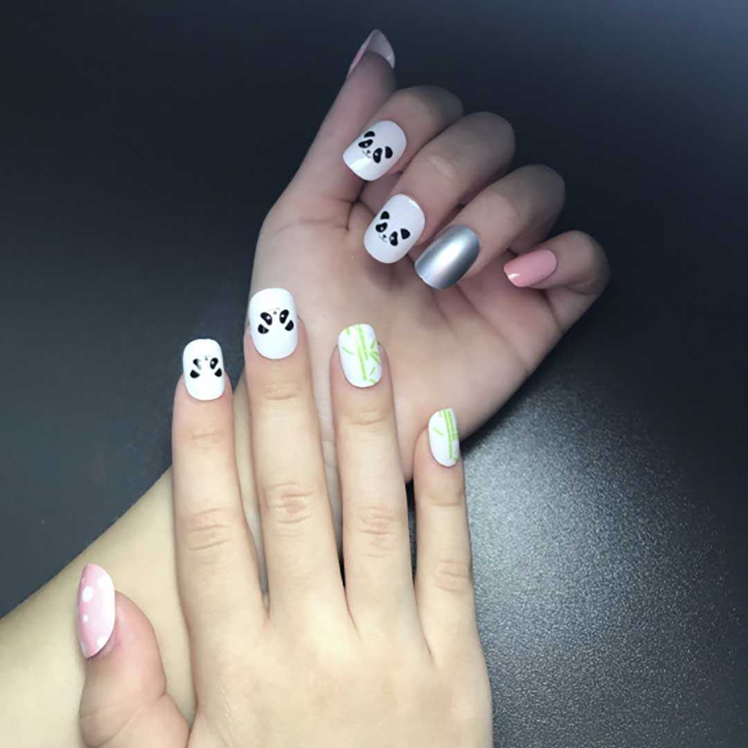 オーダー　フロート　ネイルチップ　フット　パンダ　くま　確認用 ネイル チップ 子供用 パンダ 24個入り | 卸売・ 問屋・仕入れの