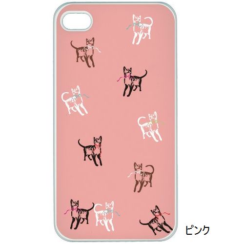 キュートなネコ達のスマホカバー！ iPhoneカバー キャットパターン（iPhone5専用）ピンク