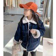 デニムジャケット　裏ボア　コート　キッズ　普段着　長袖　Gジャン　子供服