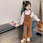秋新作   韓国子供服   女の子  カジュアル    サロペット   オーバーオール    フレアスパンツ   子供服