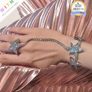 星 ラインストーン ブレスレット リング 腕飾り キラキラ ジュエリー アクセサリー レディース