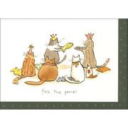 グリーティングカード クリスマス「猫のプレゼント」ネコ 動物 イラスト