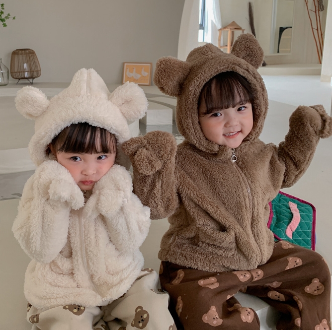 2022秋冬新作  韓国子供服　もふもふ 冬着  レジャー    綿入りコート  かわいい   コート  2色  80-130