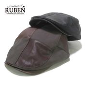 Rubenエコレザーパッチワークハンチング　ヤング帽子