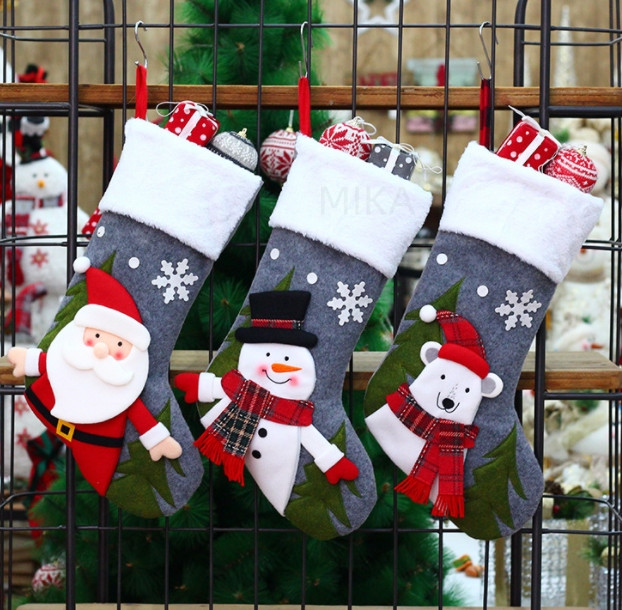 クリスマス プレゼント袋  ギフトバッグ 壁掛け  クリスマス靴下  玄関飾り クリスマスツリー飾り