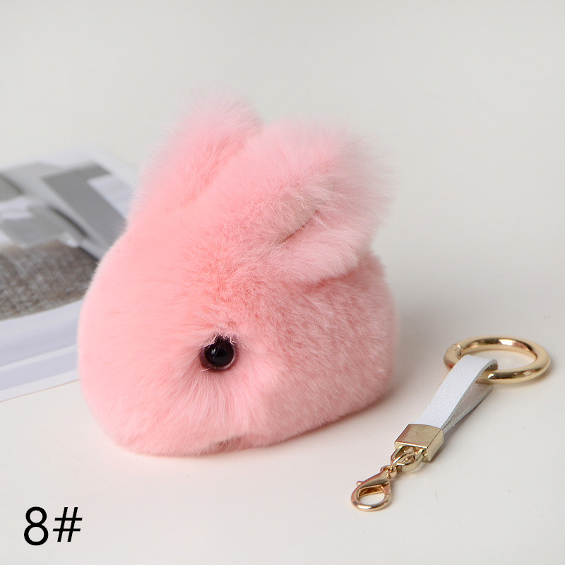 ウサギ ファー キーホルダー バッグチャーム ファーチャーム 兎