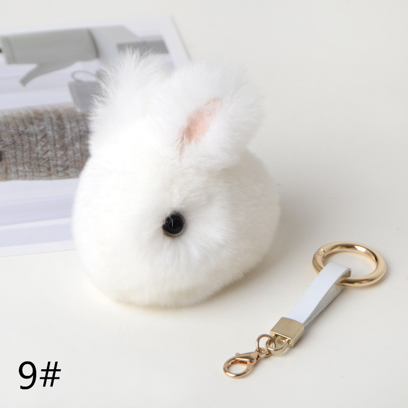 ウサギ ファー キーホルダー バッグチャーム ファーチャーム 兎 可愛い