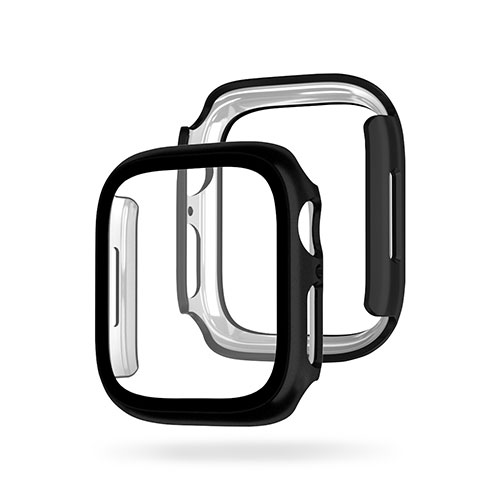 EGARDEN ガラスフィルム一体型ケース for Apple Watch 45mm ブラ