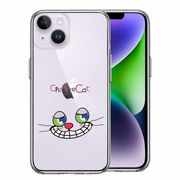 iPhone14 側面ソフト 背面ハード ハイブリッド クリア ケース アリス CAT チェシャ猫 2