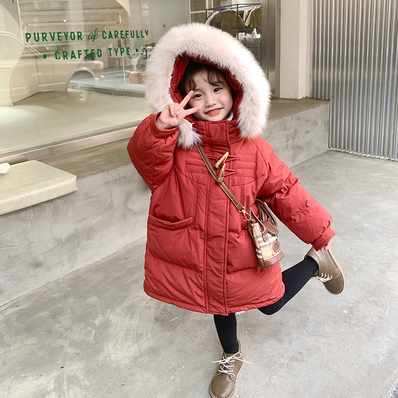 2022年冬新作★子供服★女の子 ダウンジャケット レッド コート ファッション★90cm-140cm