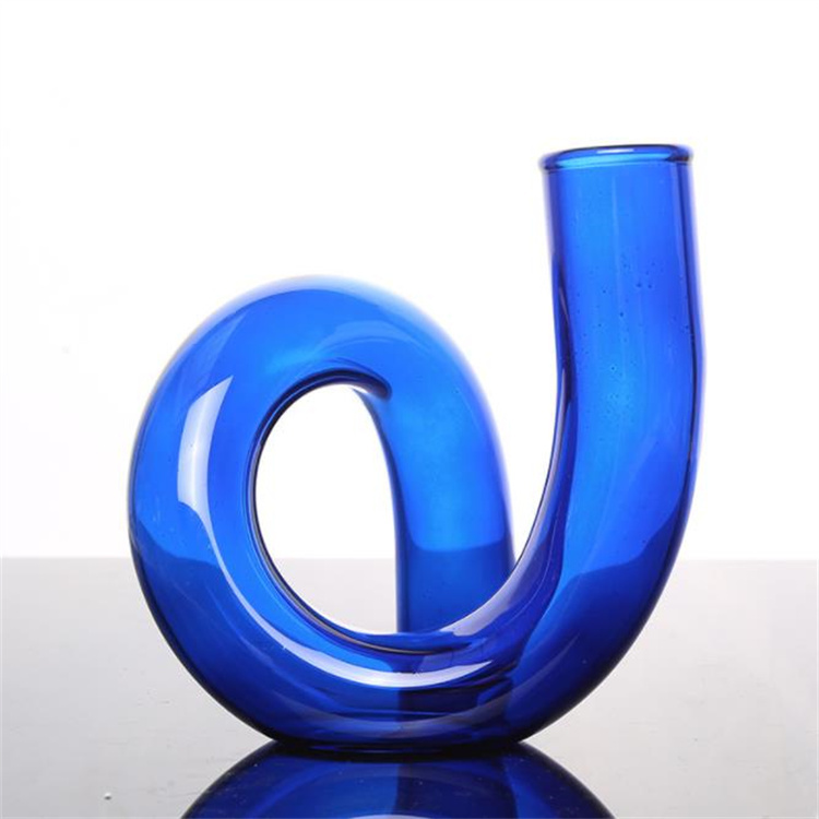 ガラスの花瓶 カラー 花瓶 フラワーアレンジメント 燭台 イレギュラー  リビング アート 置物 現代
