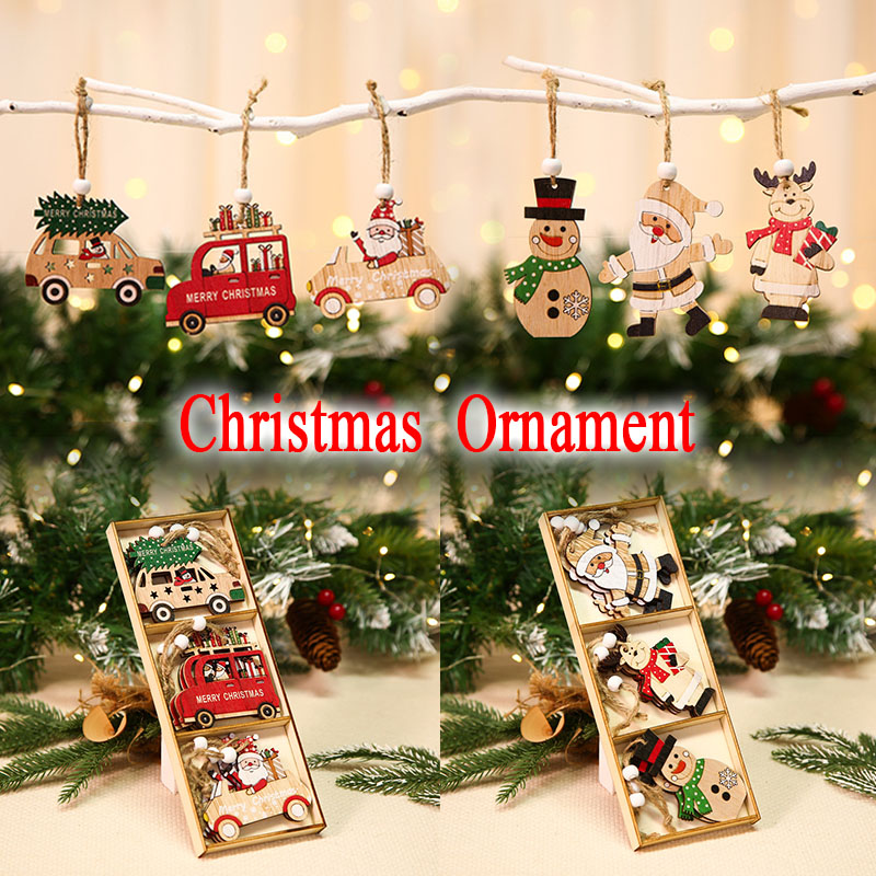 クリスマス雑貨 クリスマス オーナメント デコレーション ツリー ウッド デコ 吊り木 装飾 ナチュラル