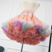 売れ行き1位 新品 カジュアル 虹 スカート 雲の支え スカート 日常 ポンポンのスカート