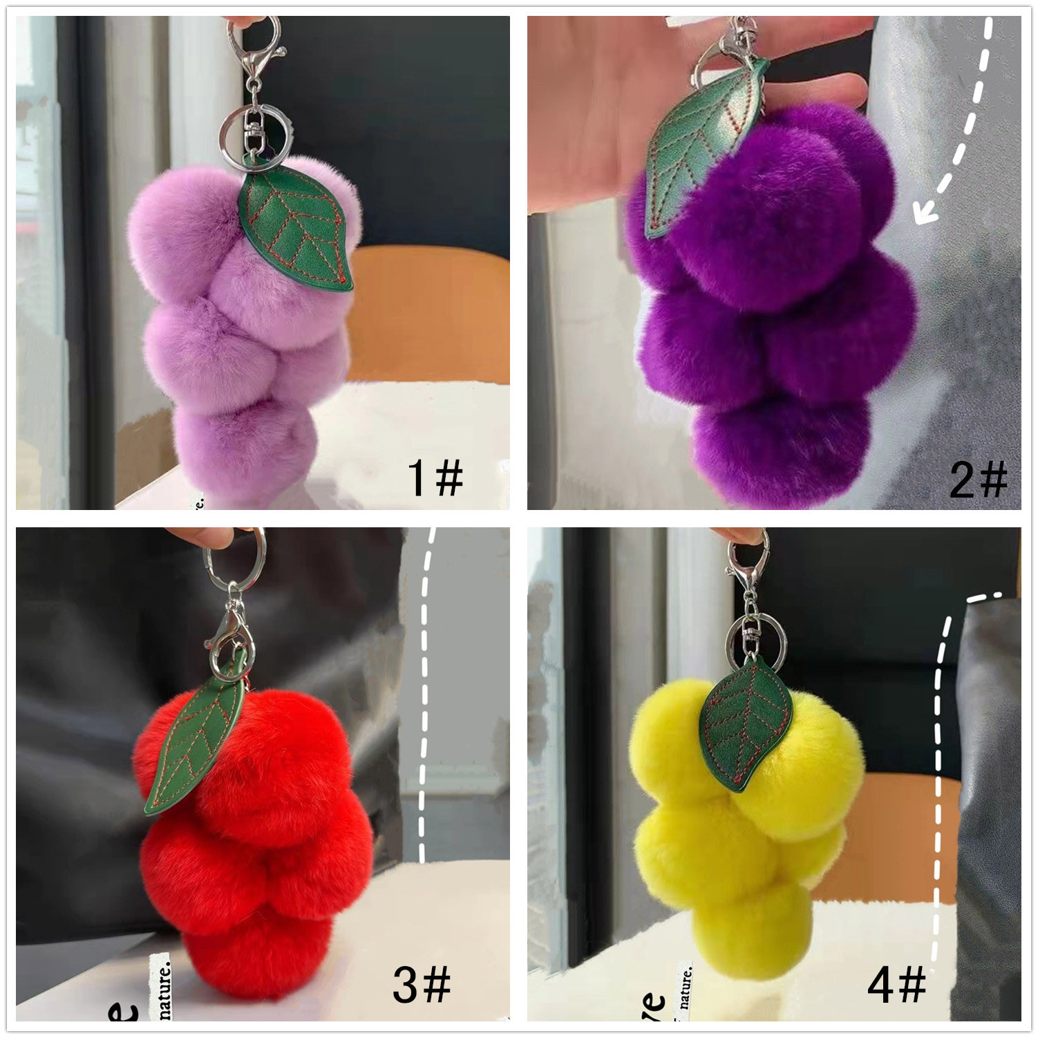 ストラップキーホルダーブルーベリーグレープ紫芋