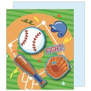 野球部 二つ折りメッセージボード シール＆封筒付き スポーツ