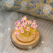チューリップ 小夜灯 模造花 部屋 花の雰囲気灯 diy材料バッグ 寝室 睡眠灯 誕生日プレゼント