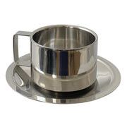 アフタヌーンティーのカップ ギャザリング レトロ コーヒーカップ 皿 セット ステンレス 北欧風 大人気