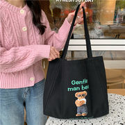 トートバッグ　エコバッグ　ズックバッグ　キャンパス　鞄　韓国ファッション　大容量　熊