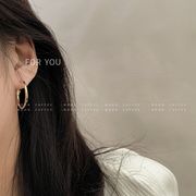 ピアス　アクセサリー　メタル　リング　デザイン　韓国風　925シルバーポスト