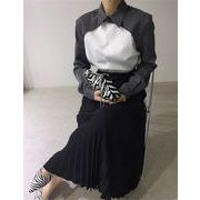 上品見えが狙える 韓国ファッション シャツ ブラウス スリム 大人気 上着 縫付 ユニークなデザイン