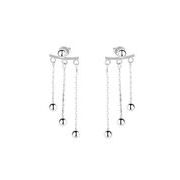 ファッション祭り特価中 デザインセンス フリンジ ピアス トレンド 真球 円玉 ギャザリング