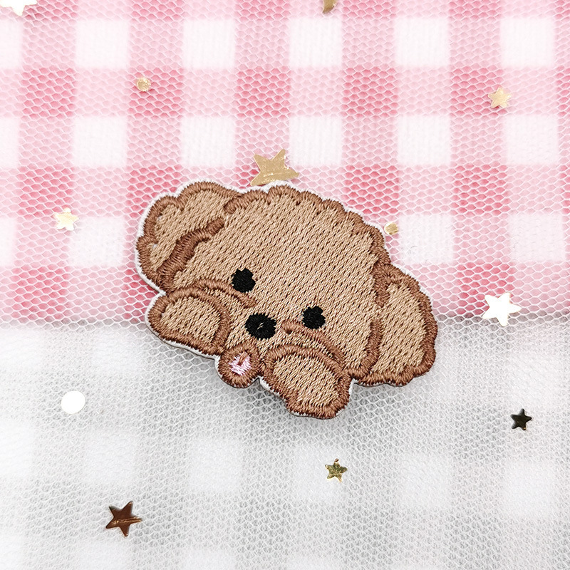 3種】針鼠 猫 犬 刺繍ワッペン アイロンワッペン アップリケ