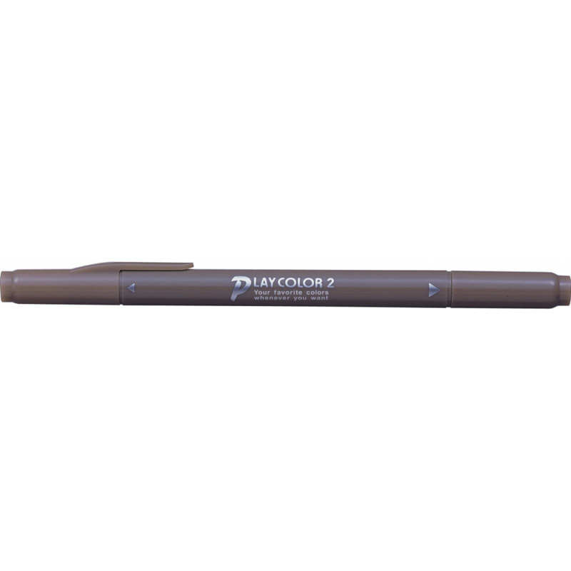 トンボ鉛筆 水性マーカープレイカラー2 アッシュブラウン WS-TP40