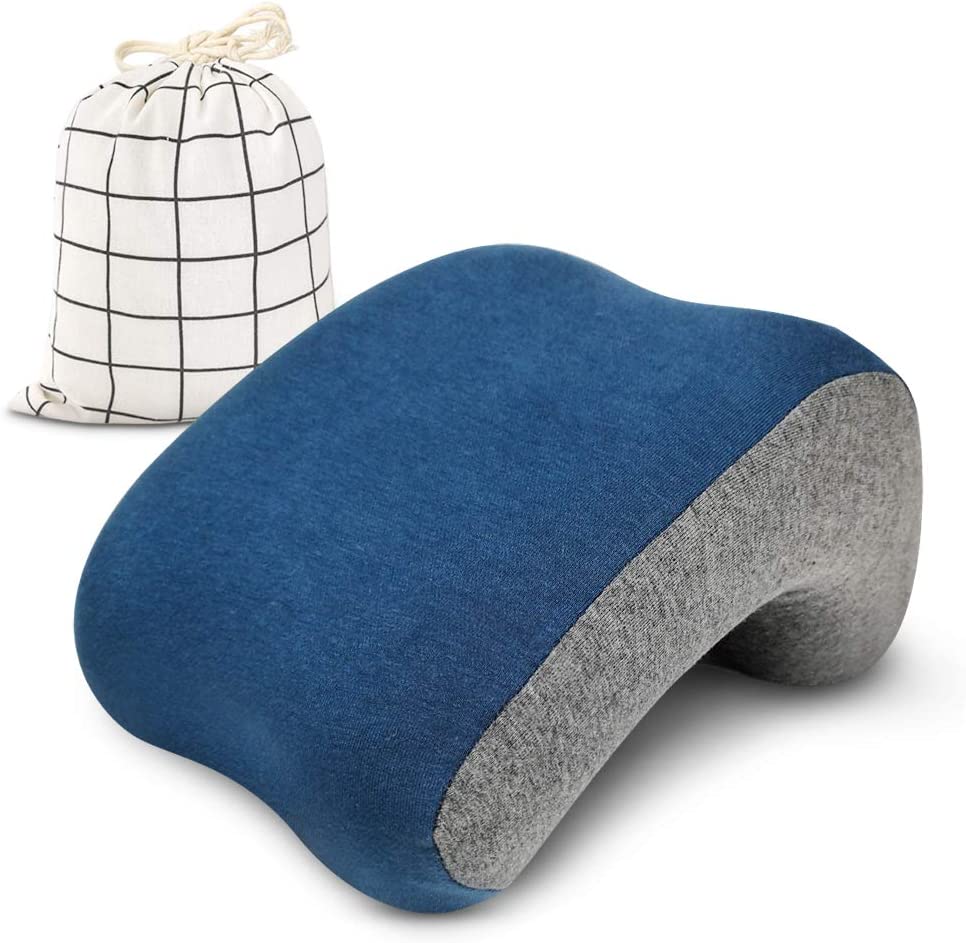 低反発　枕　オフィス腕枕 (紺色ｘグレー)