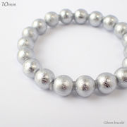 天然石ブレスレット【10】ギベオンブレスレット(12mm) 鉄隕石 メテオライト 天然石