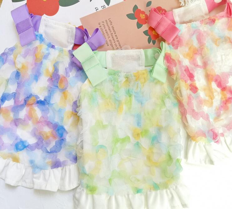 犬の服 テディビション小型犬の子犬 春夏の服 袖なし 抜け毛防止 ペット服 暖かい 室内室外 可愛い