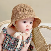 子供用帽子・麦わら帽子・アウトドア・ビーチキャップ・ファッション・