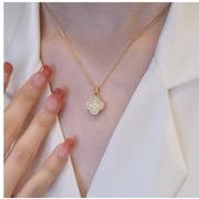 韓国風ネックレス ダイヤモンド  ペンダント鎖骨チェーン